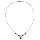 Lab-created Sapphire & Sterling Silver Necklace