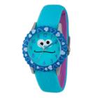 Sesame Street Blue Cookie Monster Hearts Time Teacher Strap Watch W003165