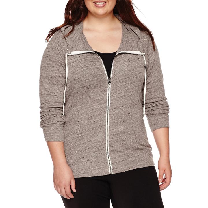 City Streets Basic Zip-front Hoodie - Juniors Plus