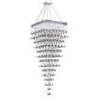 Icicle Collection 10 Light Chrome Finish And Clearcrystal Square Chandelier