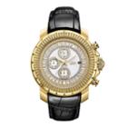 Jbw 18k Gold-plated Stainless-steel Titus Mens Black Strap Watch-j6347l-b