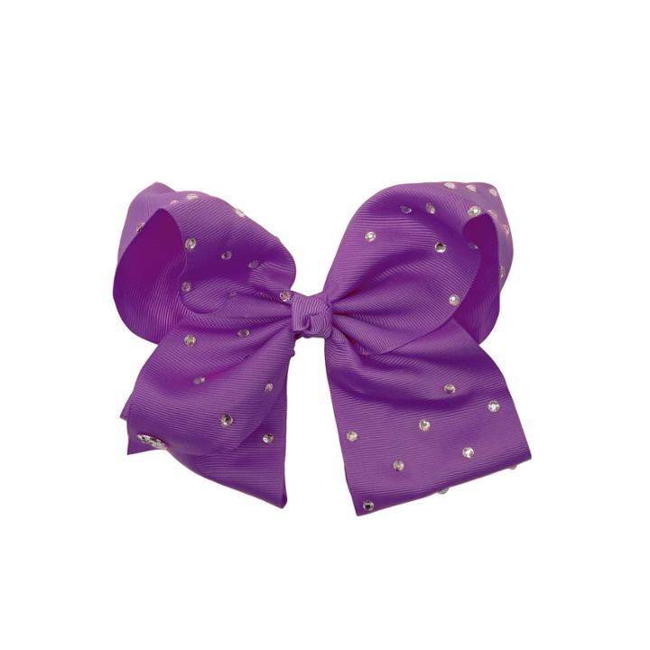 Jojo Siwa Large Signature Hair Bow W/rhinestones Purple