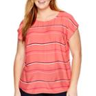Stylus&trade; Short-sleeve Woven T-shirt - Plus