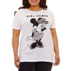 Short Sleeve Crew Neck Minnie Mouse Graphic T-shirt-juniors Plus