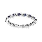 Personally Stackable Lab-created Blue Sapphire Twisted Eternity Ring
