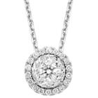 Womens 1/2 Ct. T.w. Genuine White Diamond 10k Gold Pendant Necklace