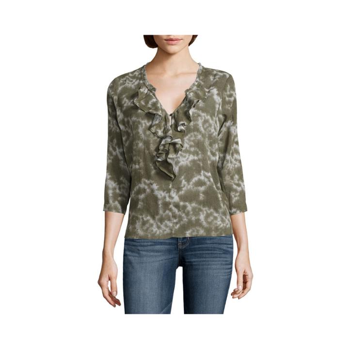 A.n.a Ruffle Hi-lo Blouse