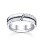 Mens 1/10 Ct. T.w. Diamond Band Sterling Silver