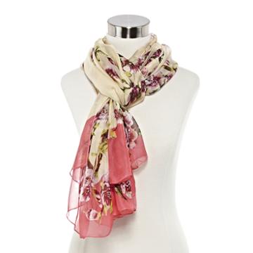 Big Buddha Floral Dipped Oblong Scarf
