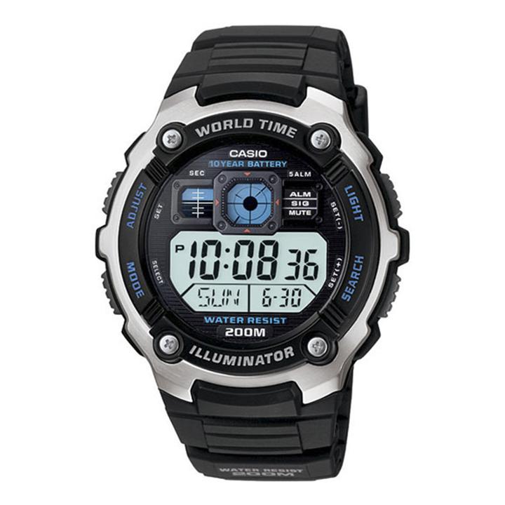 Casio Mens Black Resin Strap Solar Sport Watch Ae2000w-1av