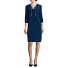Be By Chetta B 3/4-sleeve Grommet Lace-up Shift Dress