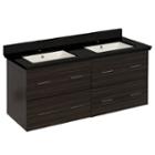 47.5-in. W Wall Mount Dawn Grey Vanity Set For 1 Hole Drilling Black Galaxy Top Biscuit Um Sink