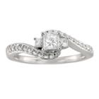 Love Lives Forever Womens 1/2 Ct. T.w. Diamond White 3-stone Ring