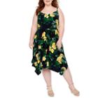 London Times Sleeveless Floral Fit & Flare Dress - Plus