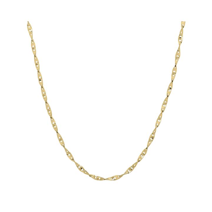 Infinite Gold&trade; 14k Yellow Gold 18 Flat Twisted Link Chain Necklace