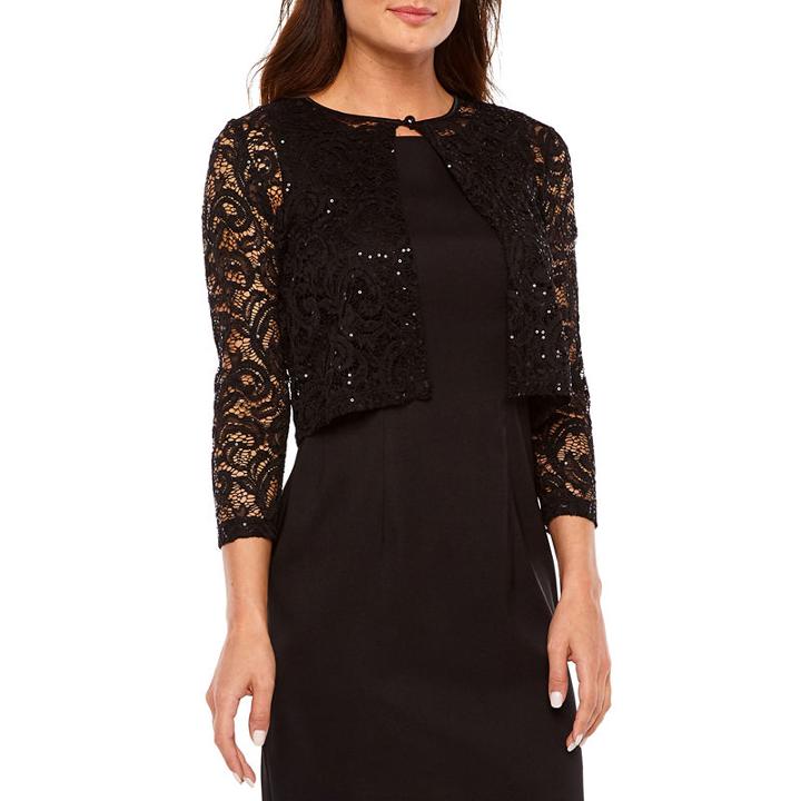 Ronni Nicole 3/4 Sleeve Lace Shrug