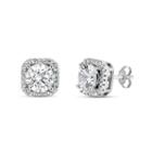 4 3/4 Ct. T.w. Lab Created White Cubic Zirconia 9.1mm Curved Stud Earrings