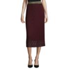 Worthington Solid Lace Pleated Skirt