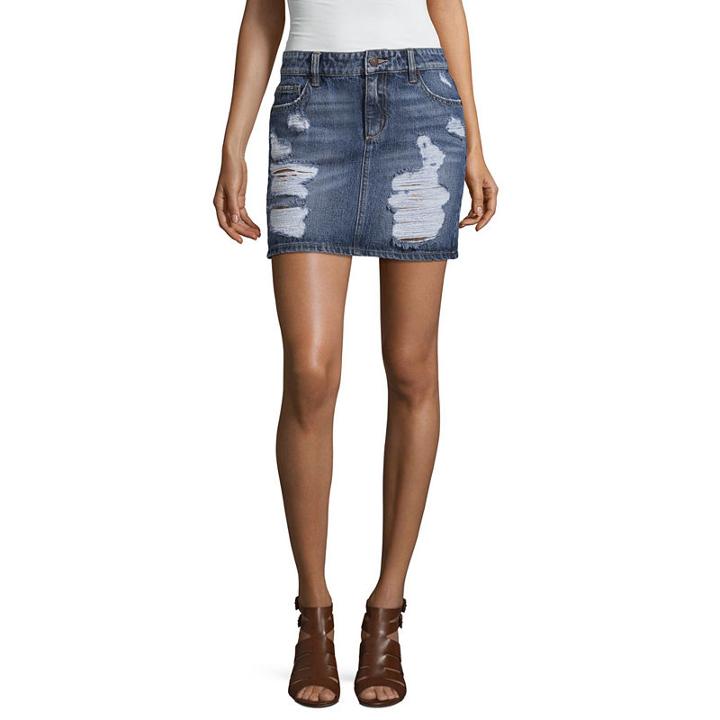 Blue Spice Denim Skirt-juniors