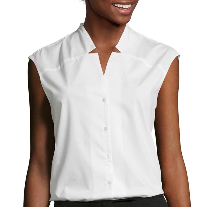Worthington Sleeveless Notched-neck Top - Tall