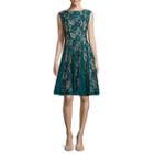 Danny & Nicole Sleeveless Lace Fit-and-flare Dress - Petites