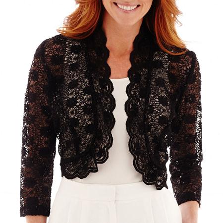 R & M Richards 3/4-sleeve Lace Bolero Shrug