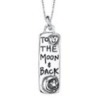 Sterling Silver To The Moon & Back Pendant