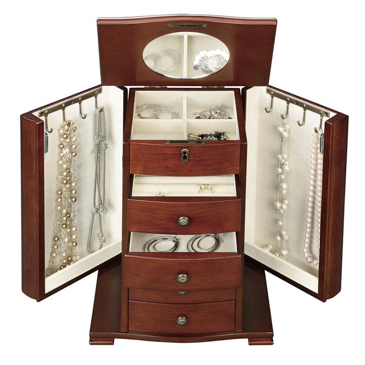Monet Walnut Jewelry Box