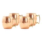 Old Dutch 24 Oz Hammered Solid Copper Moscow Mulemugs Set Of 4
