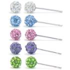 Sparkle Allure Silver Over Brass Earring Sets