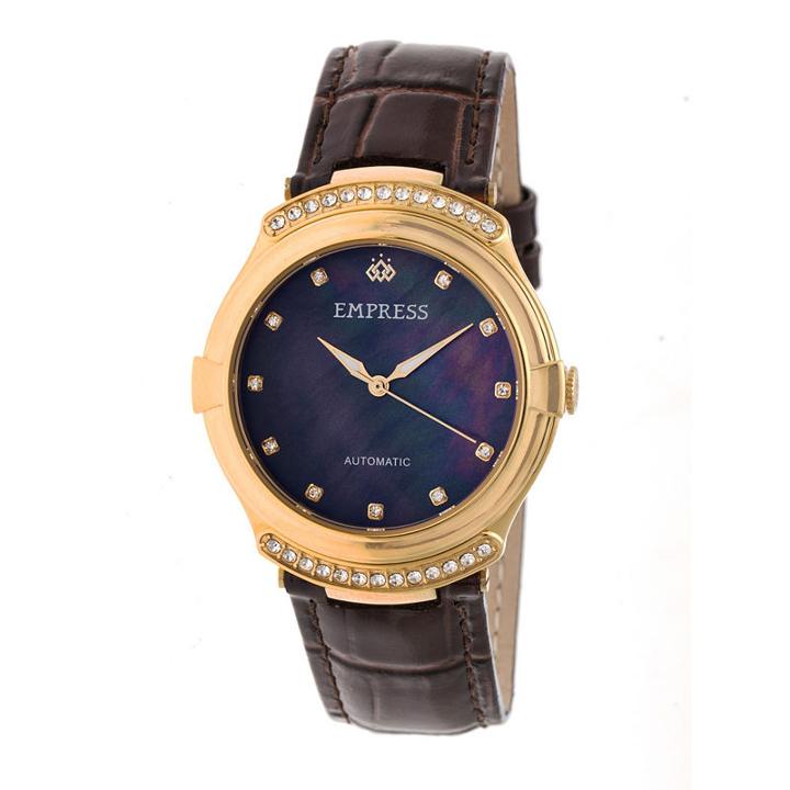 Empress Unisex Brown Strap Watch-empem2203
