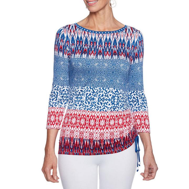 Lark Lane Red White And New Tunic Top
