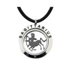 Sagittarius Zodiac Reversible Stainless Steel Locket Pendant Necklace
