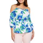 Bold Elements Cold Shoulder Peplum Blouse