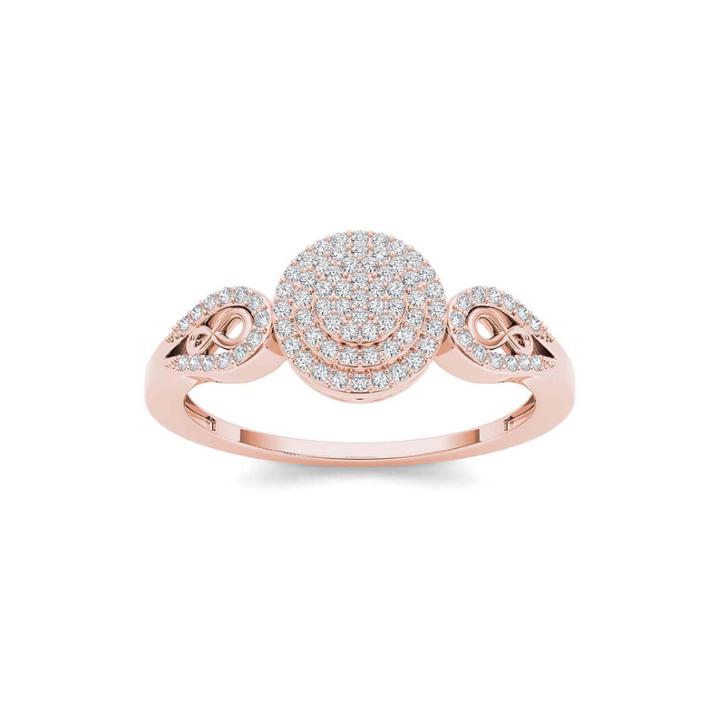 1/5 Ct. T.w. Diamond 10k Rose Gold Infinity Engagement Ring