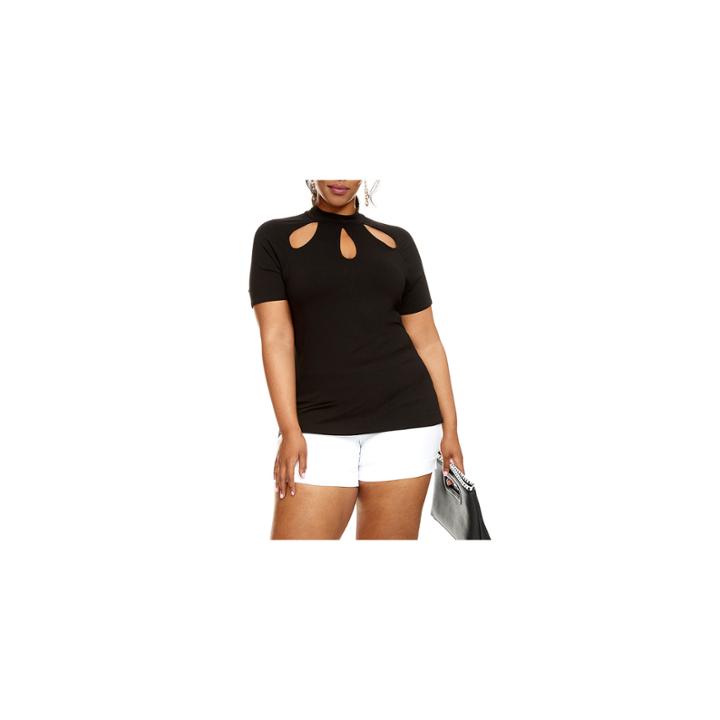 Fashion To Figure Casey Triple Keyhole Knit Top - Plus