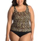 Trimshaper Control Animal One Piece Swimsuit Plus