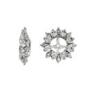 Genuine White Topaz And Diamond Accent Earring Jackets