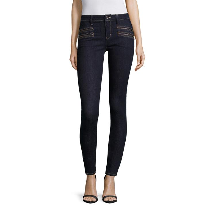 Belle + Sky&trade; Zipper Skinny Jeans