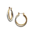 Bold Elements&trade; Two-tone Twist Hoop Earrings