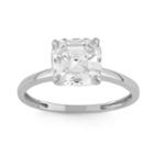 Womens 4 Ct. T.w. Cubic Zirconia White Solitaire Ring