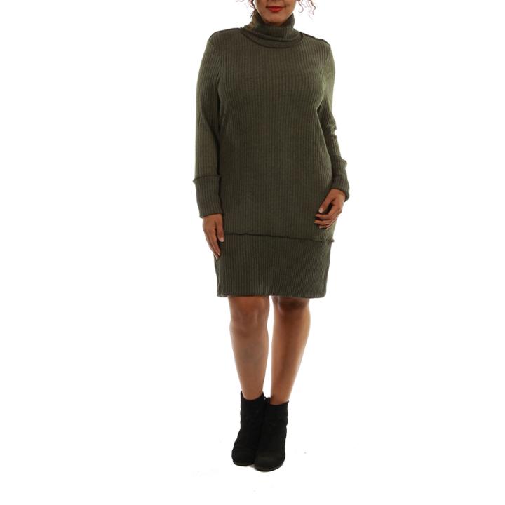 24/7 Comfort Apparel Sleek Autumn Bodycon Dress-plus