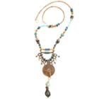 Aris By Treska Gold-tone Beaded Pendant Necklace