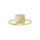 1/10 Ct. T.w. Diamond 10k Yellow Gold Pyramid Ring