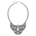 Mixit&trade; Antiqued Silver-tone Crescent Collar Necklace
