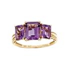 Womens Purple Amethyst 14k Gold Cocktail Ring