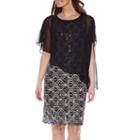 Ronni Nicole Sleeveless Lace Cape Dress