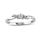 1/10 Ct. T.w. Diamond 10k White Gold Bypass Bridal Ring