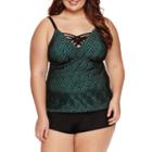 Arizona Pattern Tankini Swimsuit Top-juniors Plus