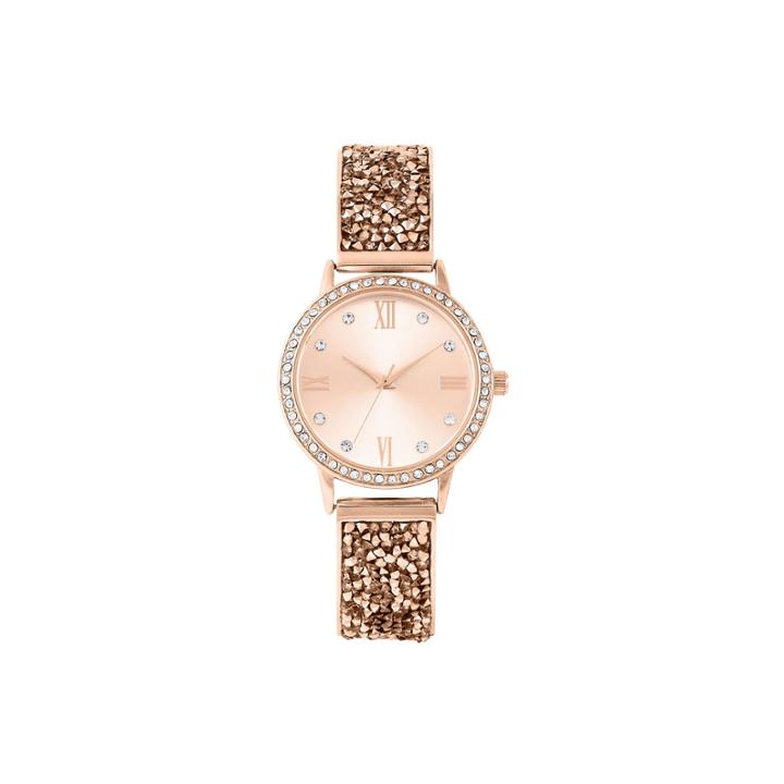 Geneva Womens Rose Goldtone Strap Watch-pts3045rg